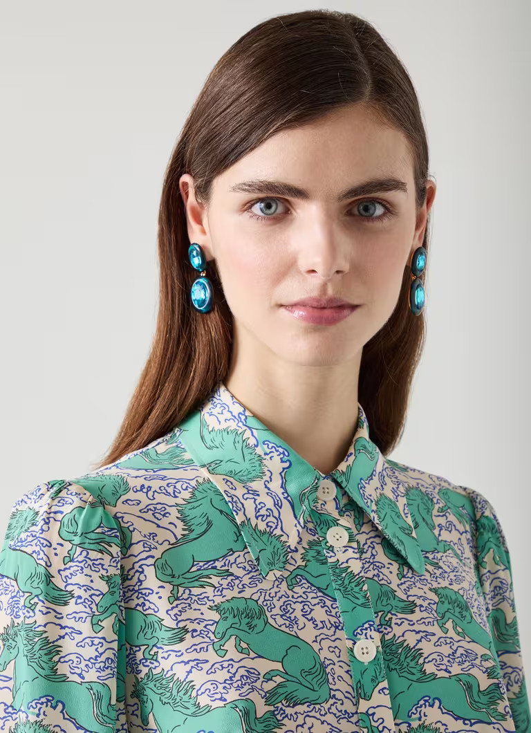 Callie Teal Resin Crystal Statement | L.K. Bennett (UK)