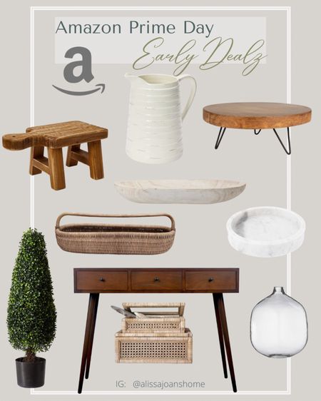 Amazon Prime Day is coming, July 11-12!  Save all your favorite deals and products now, so that you’re ready to go on sale day! 

Some home decor favorites, all on sale for Prime Day!

Wooden decorative stool, ceramic white water pitcher, wooden dish, marble dish, woven basket, perfect for faux stems, mid century modern entry way table, woven baskets, rattan, glass vase, outdoor faux greenery, faux topiary, home decor. 

#LTKhome #LTKxPrimeDay #LTKsalealert