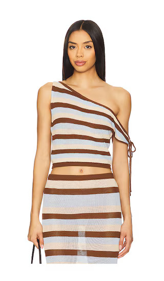 Hazel Top in Chocolate Multi | Revolve Clothing (Global)