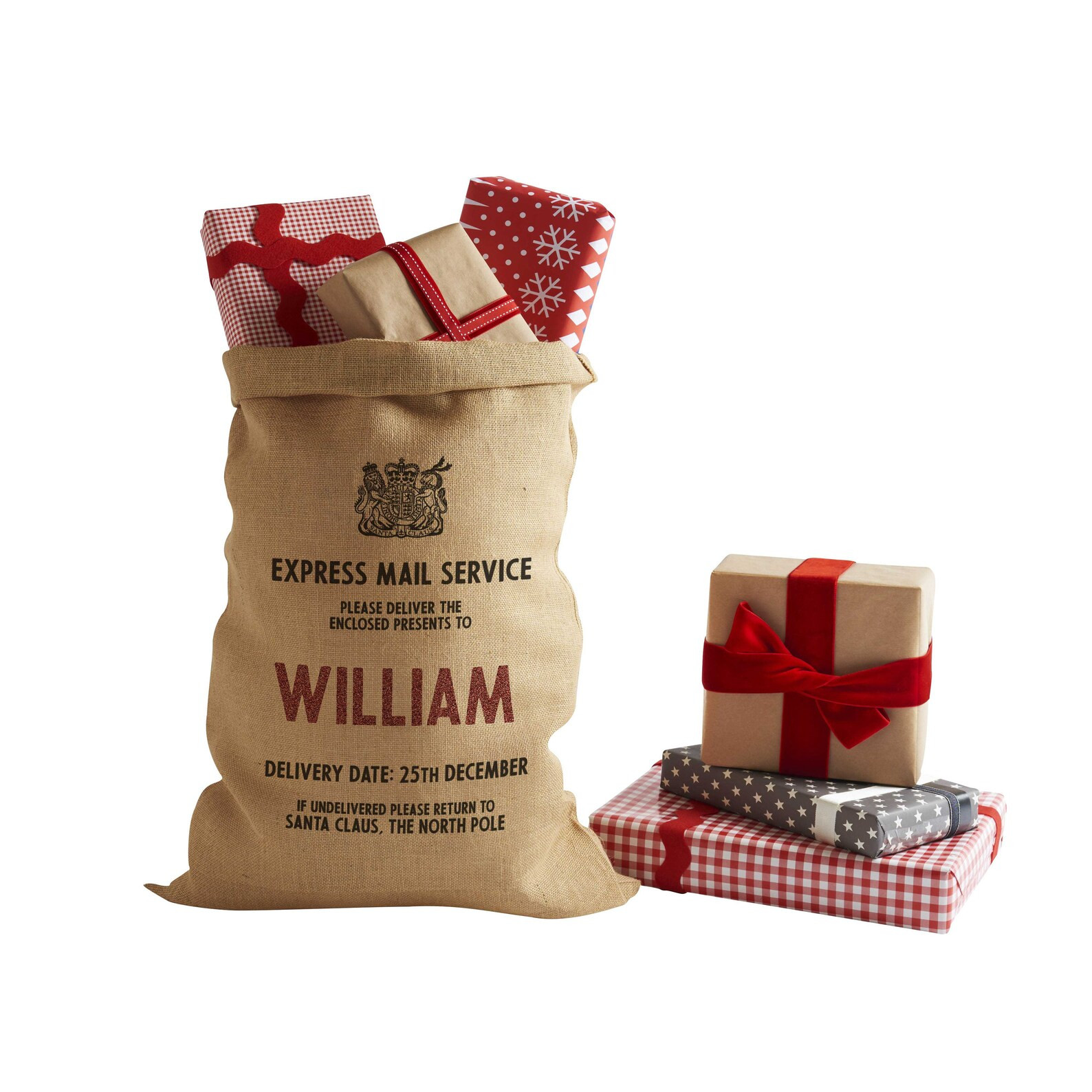 Personalized High quality Burlap Santa Sack | Etsy | Etsy (US)