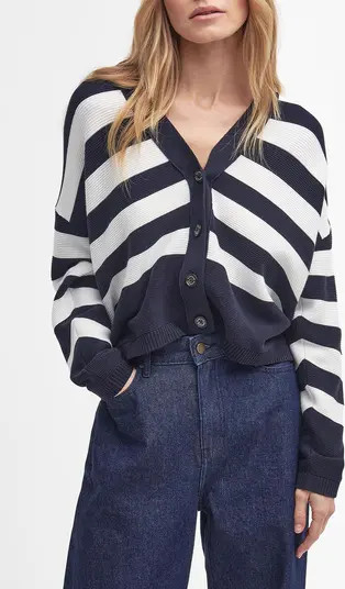 Barbour Mariner Stripe Cotton Cardigan | Nordstrom | Nordstrom
