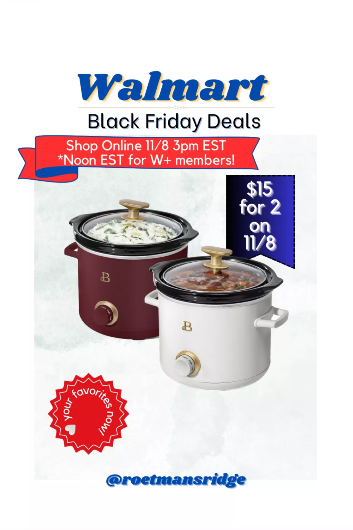 Beautiful 2 qt Slow Cooker Set, 2-Pack, White Icing and Merlot by
