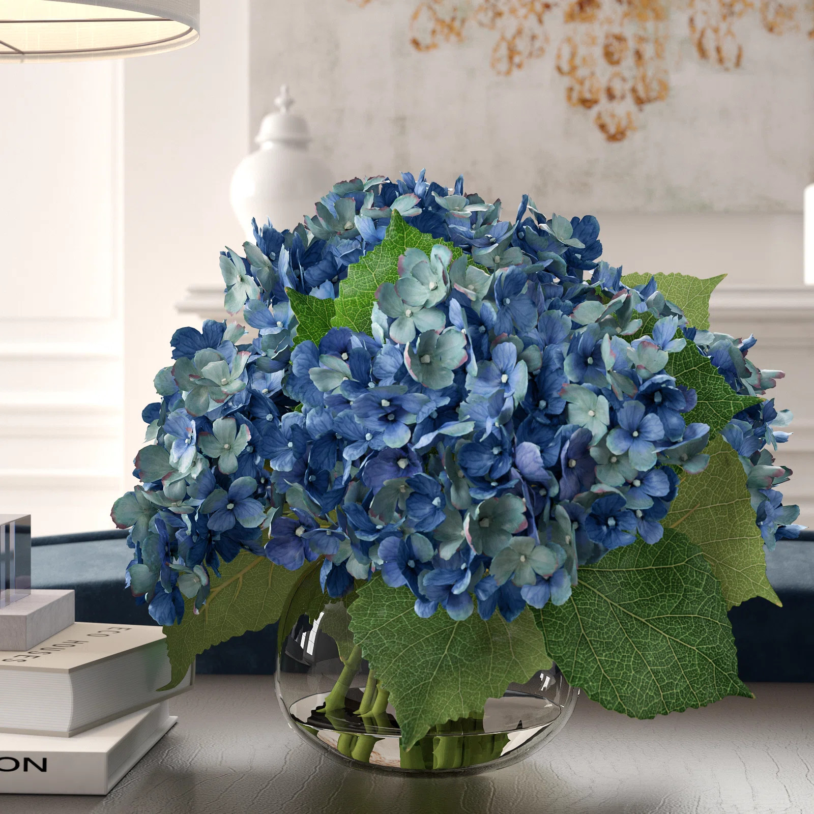 Silk Hydrangea Arrangement in Vase | Wayfair North America