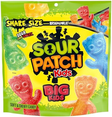 Sour Patch Kids, Big Kids Soft and Chewy Gummy Candy, Share Size, 12 Ounce | Amazon (US)