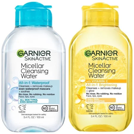 Garnier SkinActive Micellar Cleansing Water Duo, All in 1 Face Cleanser | Walmart (US)