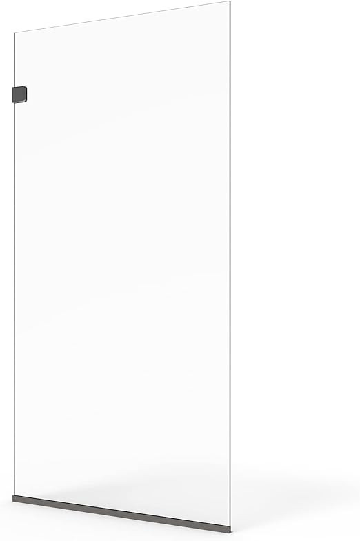 Frameless Fixed Shower Glass Panel 36"x60" | Brushed Nickle Finish Tempered Glass Shower Screen b... | Amazon (US)