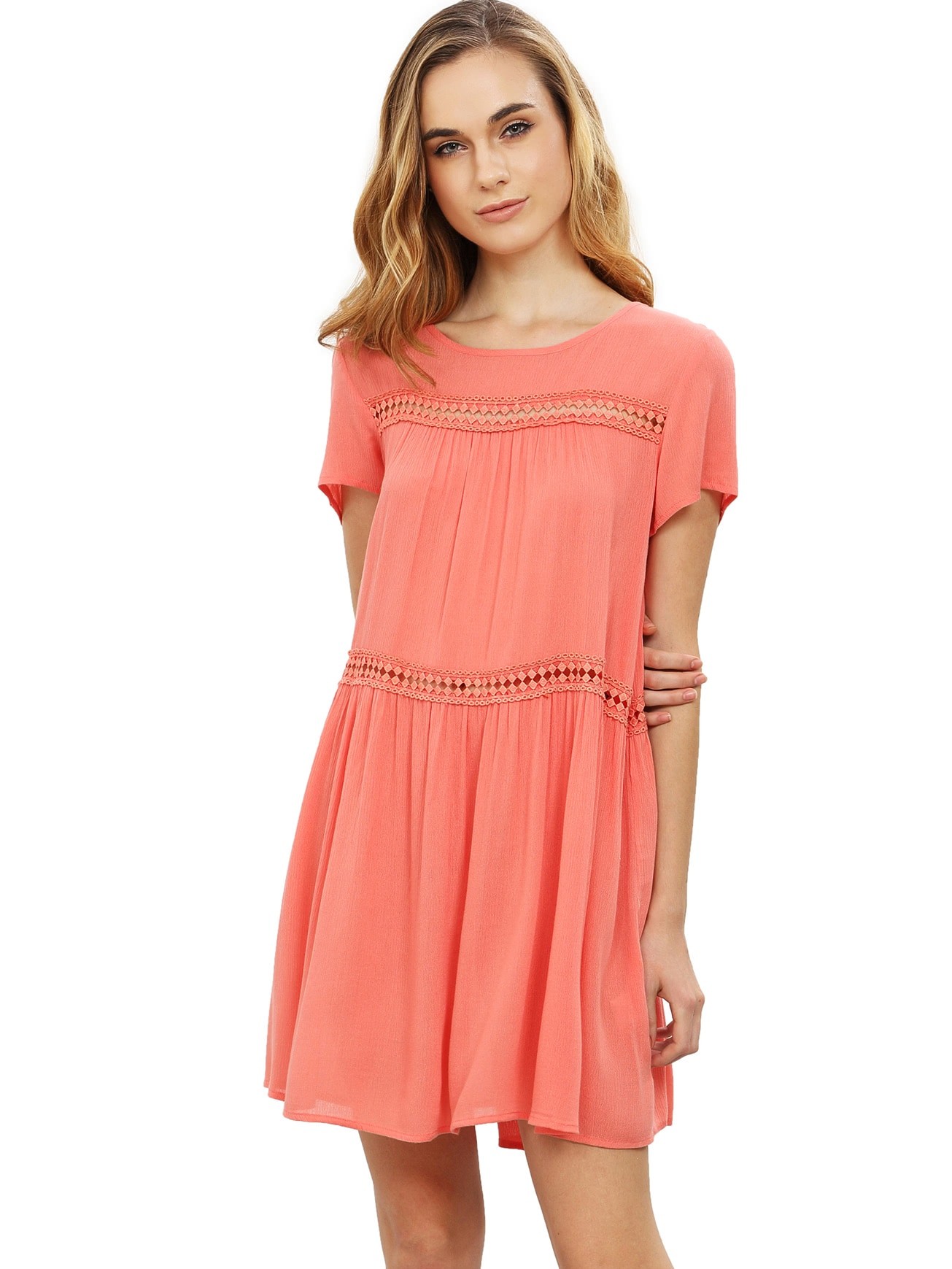 Short Sleeve Shift Dress | SHEIN