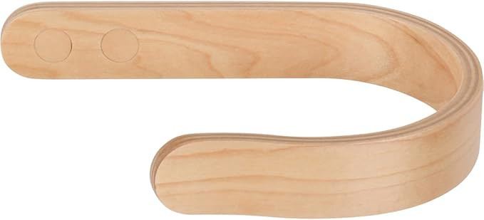 2 x Waveply Wood Curtain Holdbacks Plywood Drapery U Shaped Hook Tiebacks for Wall (Maple) | Amazon (US)