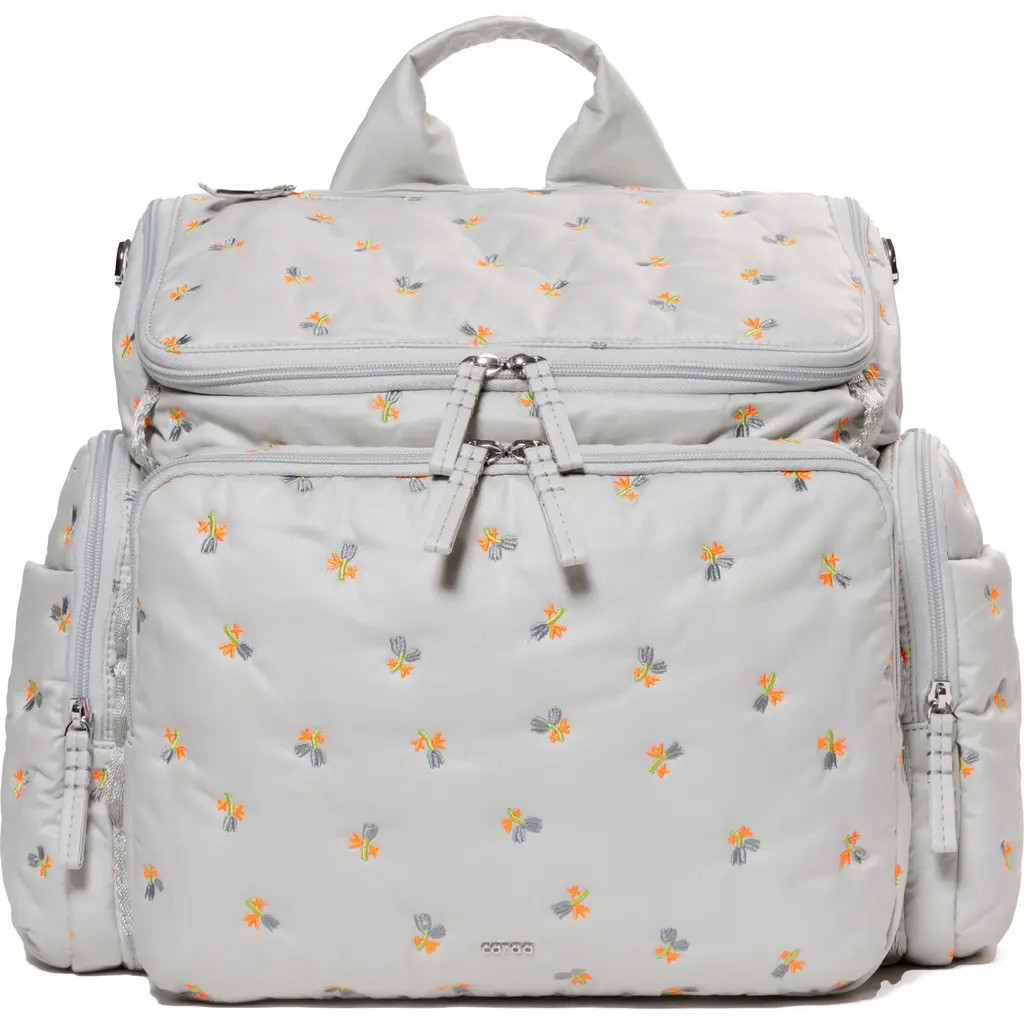 Caraa Large Embroidered Baby Bag in Dove - Blue at Nordstrom | Nordstrom