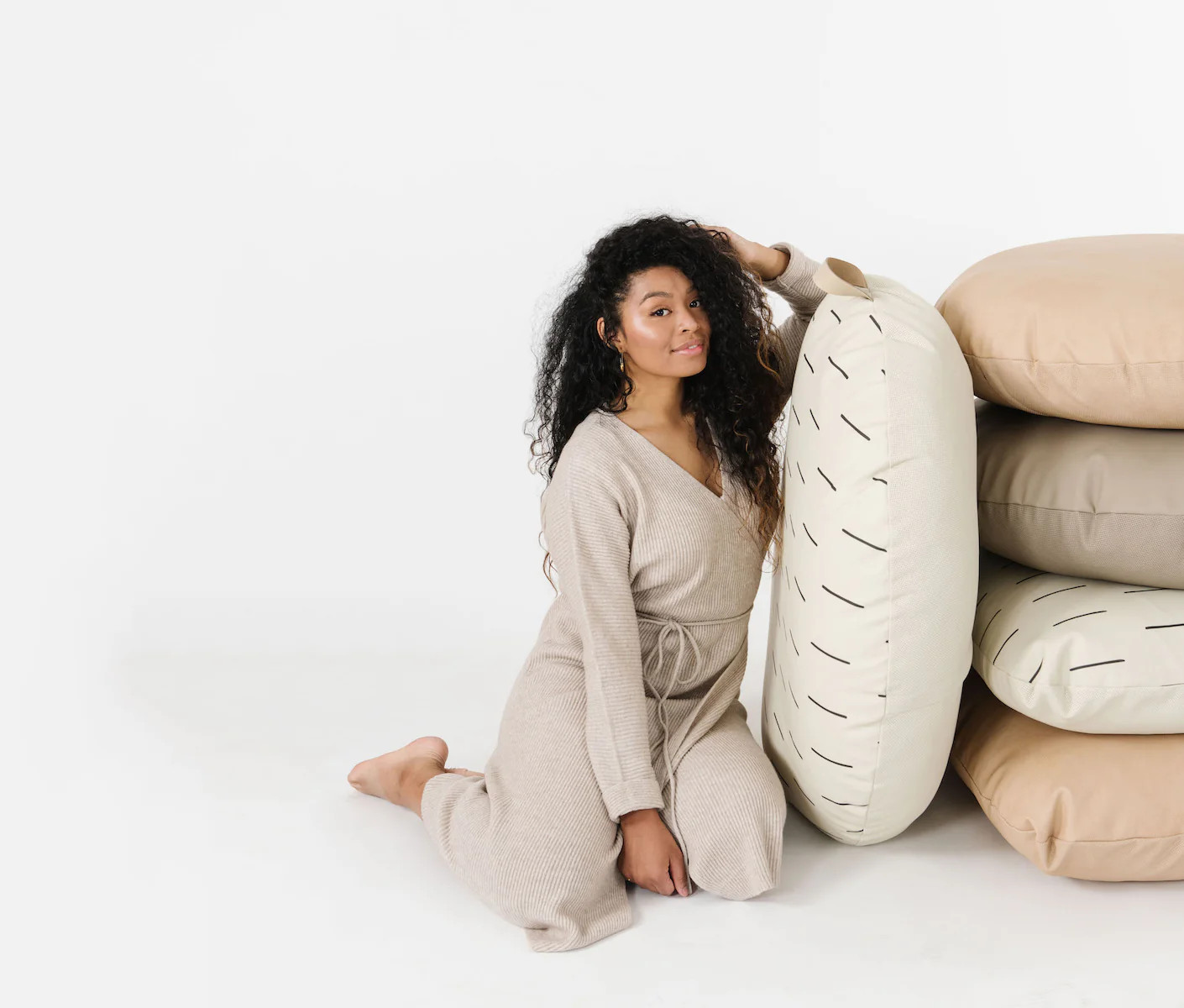 Floor Cushion-Houndstooth / Square | Gathre