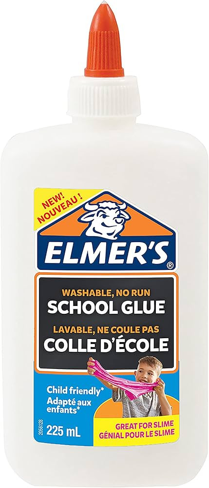 Elmer's White PVA Glue | 225 mL | Washable and Kid Friendly | Great for Making Slime and Crafting | Amazon (US)
