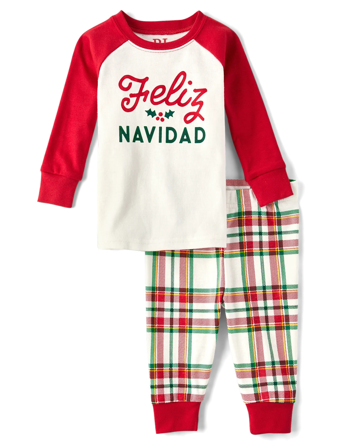 Baby And Toddler Matching Family Feliz Navidad Snug Fit Cotton Pajamas - white | The Children's Place
