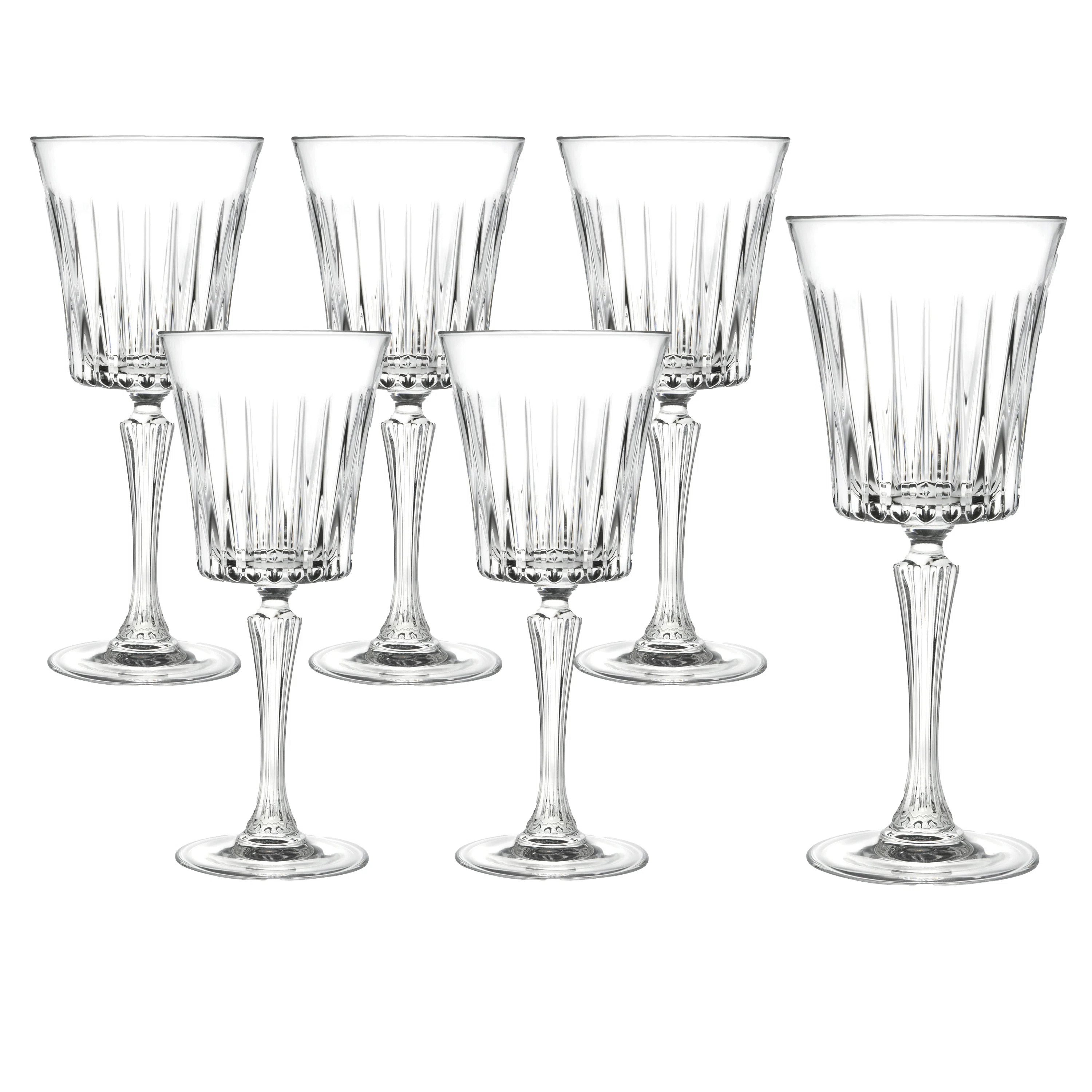 Lorren Home Trends Timeless 10oz. Lead Free Crystal Goblet Glassware (Set of 6) | Wayfair North America