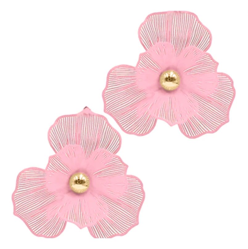 Filigree Color Flower Earrings | Shop Bijou