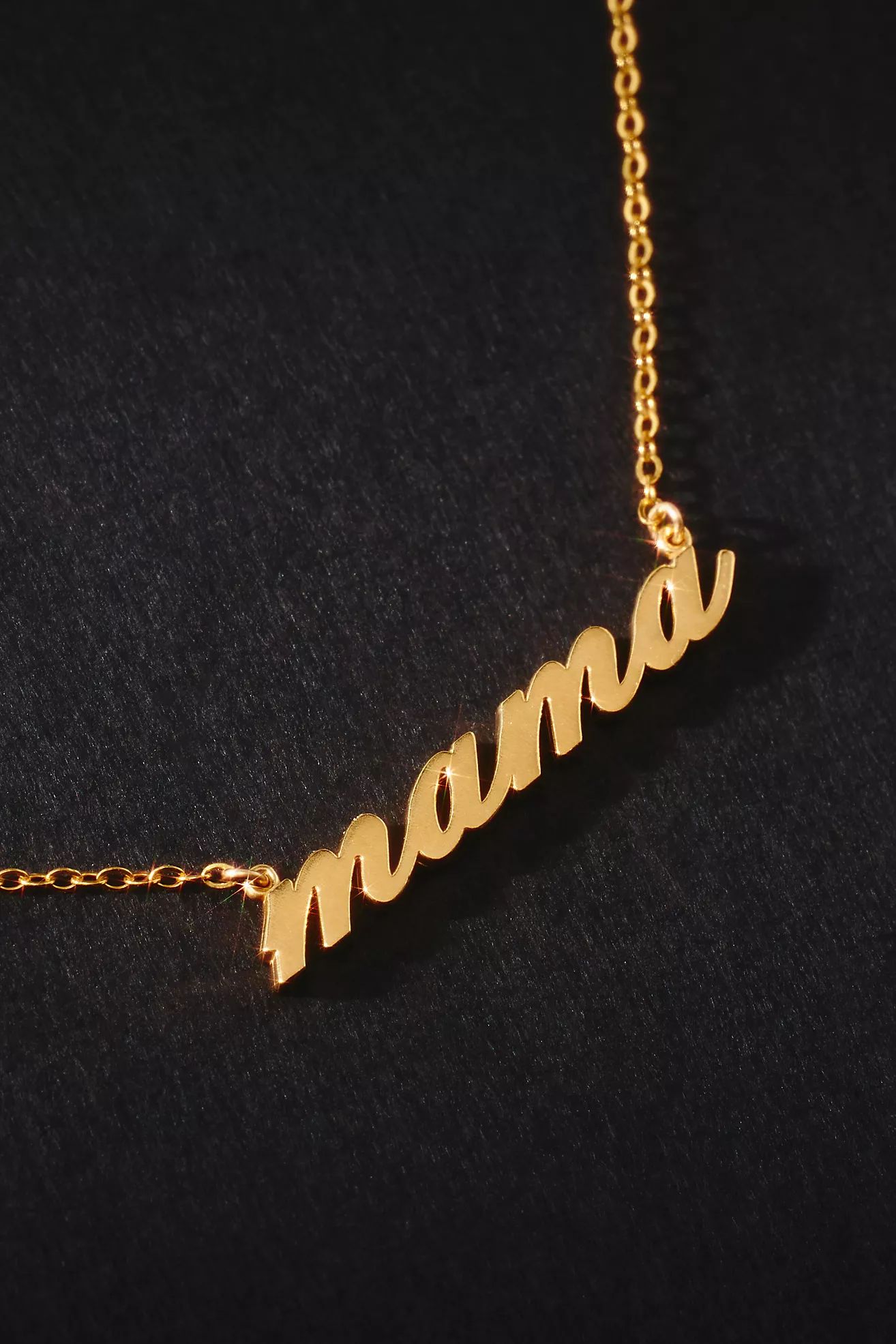 Thatch 14k Gold Mama Script Necklace | Anthropologie (US)