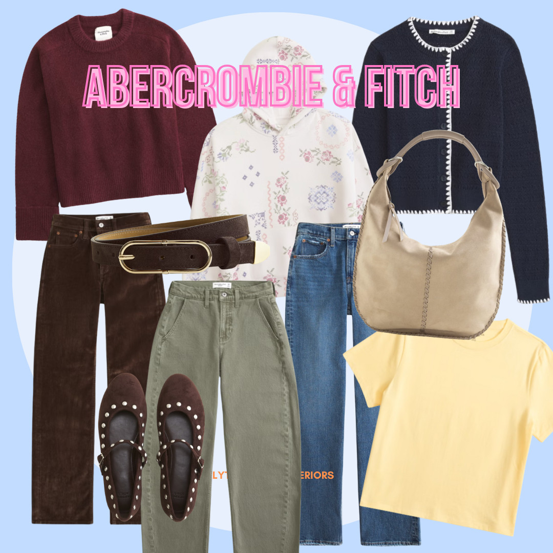 Abercrombie & Fitch | New Arrivals | Sweater | Jacket | Boxer Shorts | Jeans | Women Clothing | Handbag | Purse | Butter Yellow Shirt | Flats | Barrel Jeans 

 #LTKdayinmylife #LTKgrwm #LTKootd