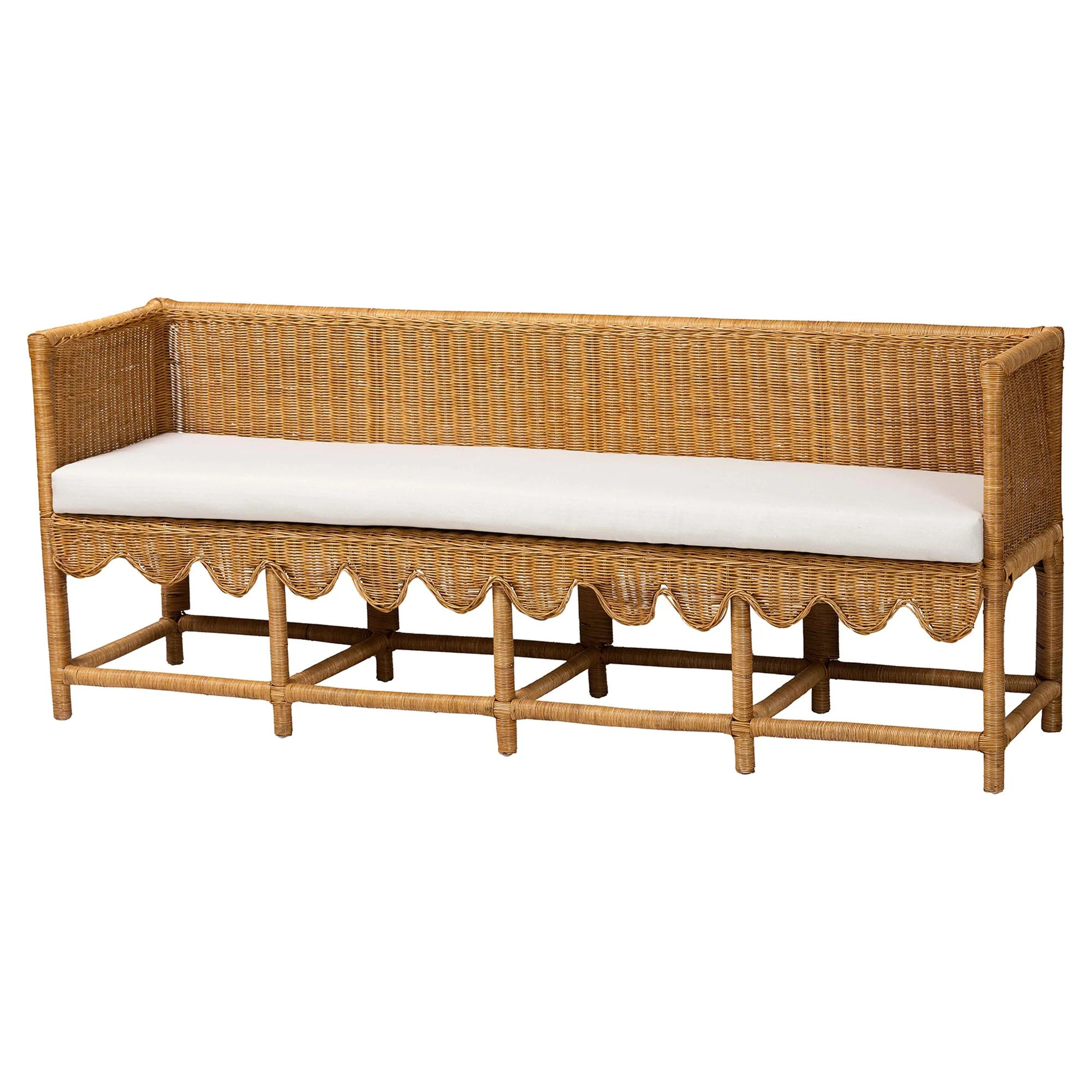 bali & pari Seranay Boho Dining Bench, Light Honey - Walmart.com | Walmart (US)