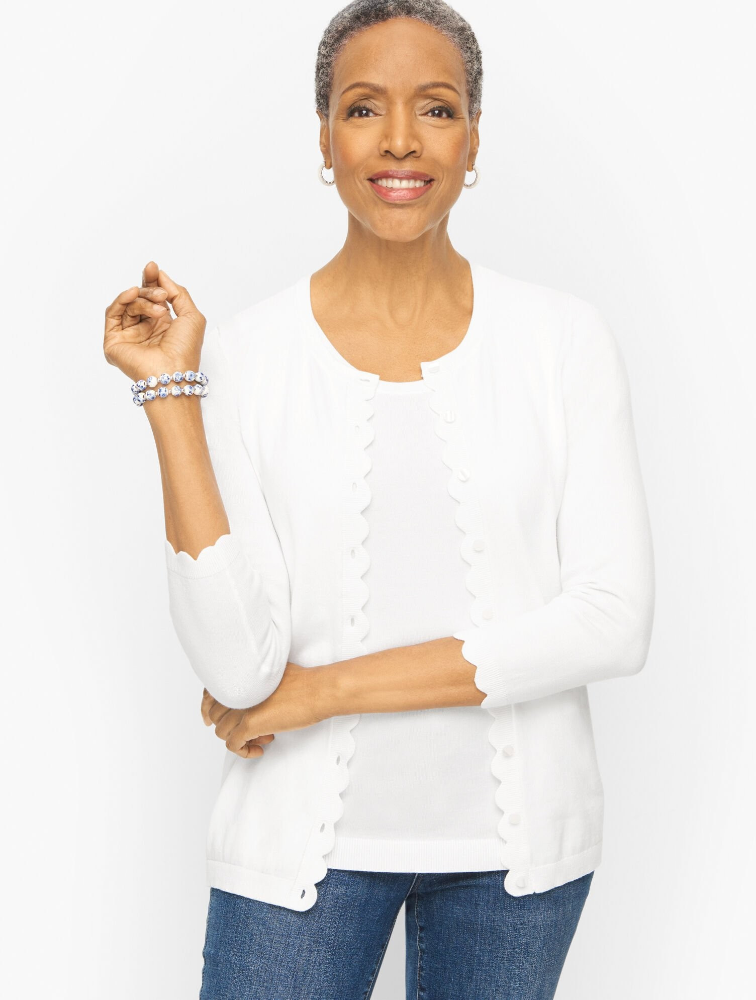 Scallop Charming Cardigan | Talbots