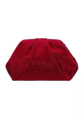Nina Rhinestones Clutch, Red | Belk