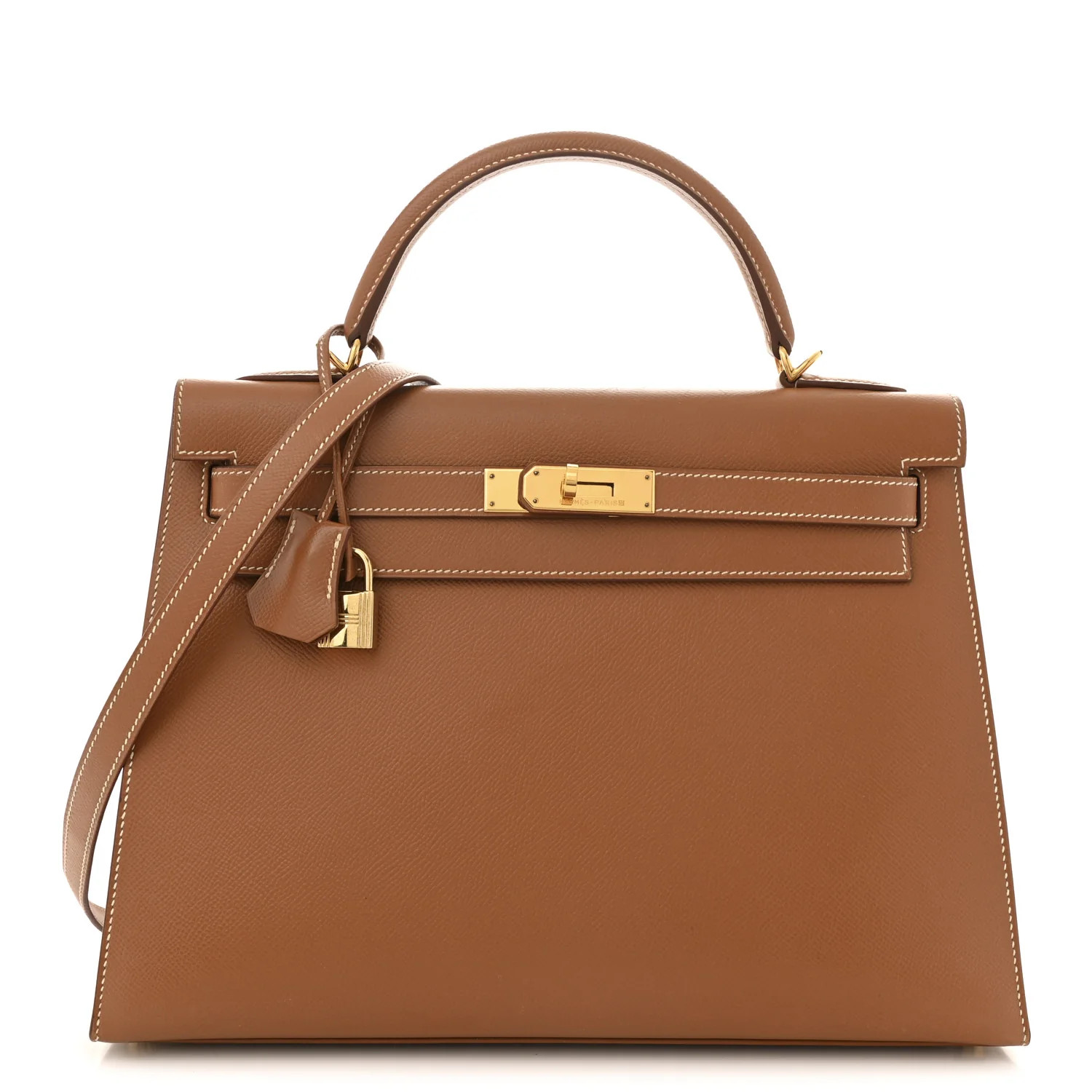 Courchevel Kelly Sellier 32 Gold | FASHIONPHILE (US)