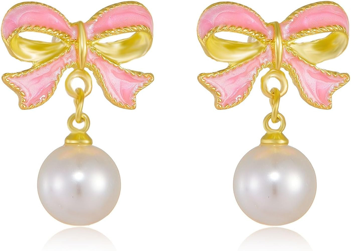 Bow Earrings for Women Trendy Long Rhinestone Dangle Earrings Sparkly Ribbon Bowknot Bowtie Earri... | Amazon (US)