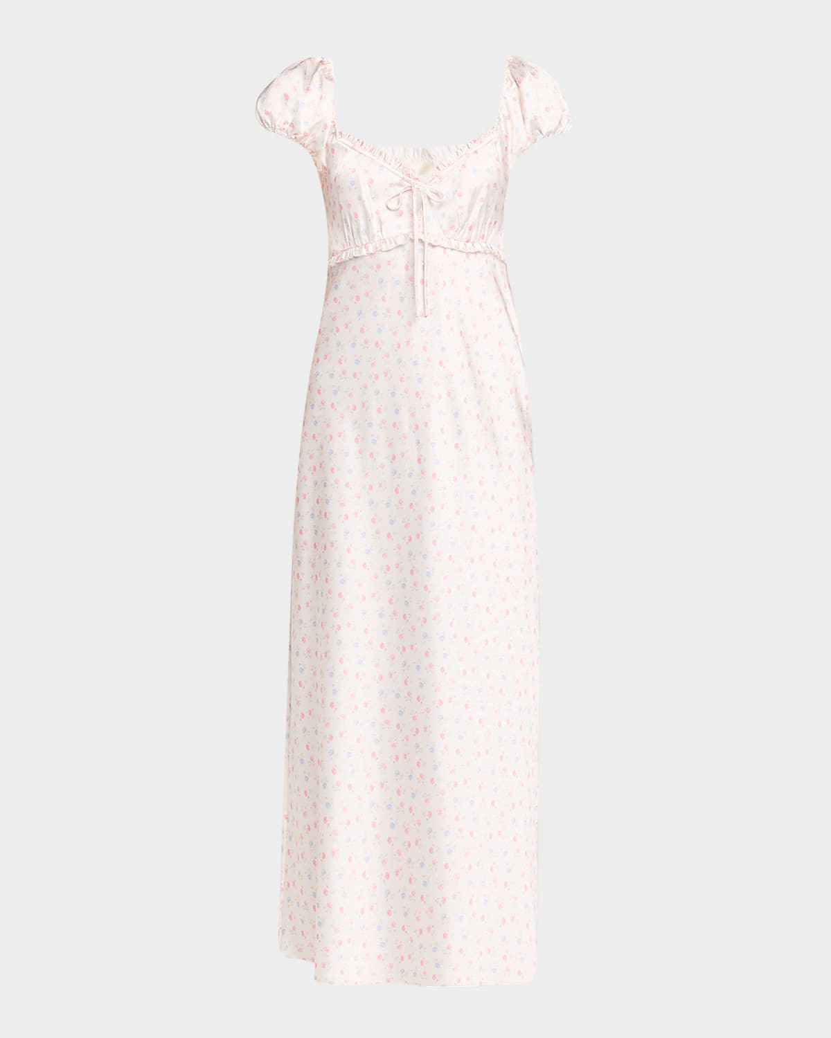Epone Floral Puff-Sleeve Maxi Dress | Neiman Marcus