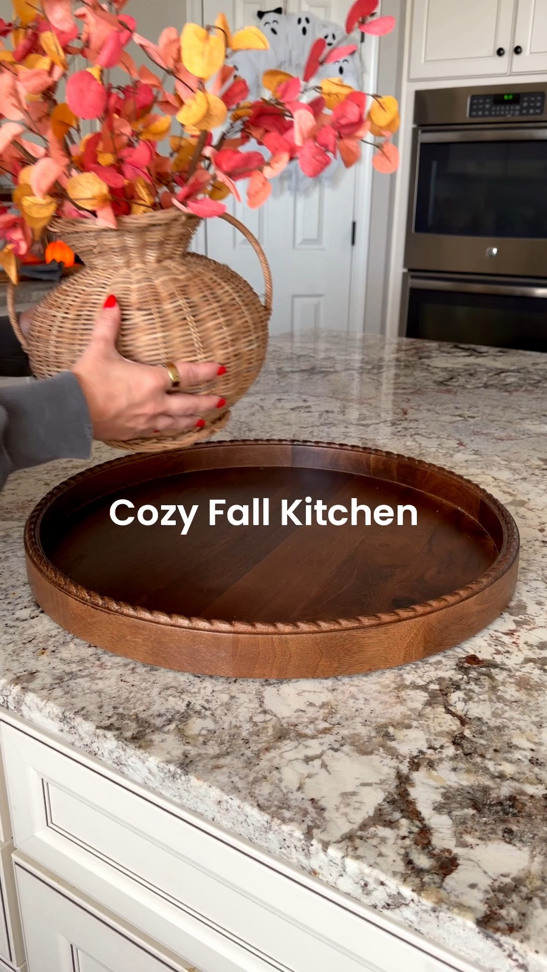 Cozy Fall Tray Styling. I love the colors of autumn and these florals from Amazon are so pretty! They look great in this woven vase from At Home. Round tray and candle holders from Target. The cutest LED bat candles from Amazon!!! White pumpkin candle from bath and body works smells SO good and fills my entire home !!

#LTKSeasonal #LTKHome #LTKOver40