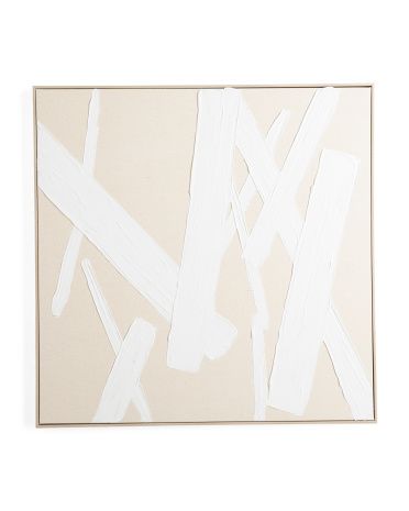 30x30 Plaster Slashes On Linen Wall Art | Marshalls