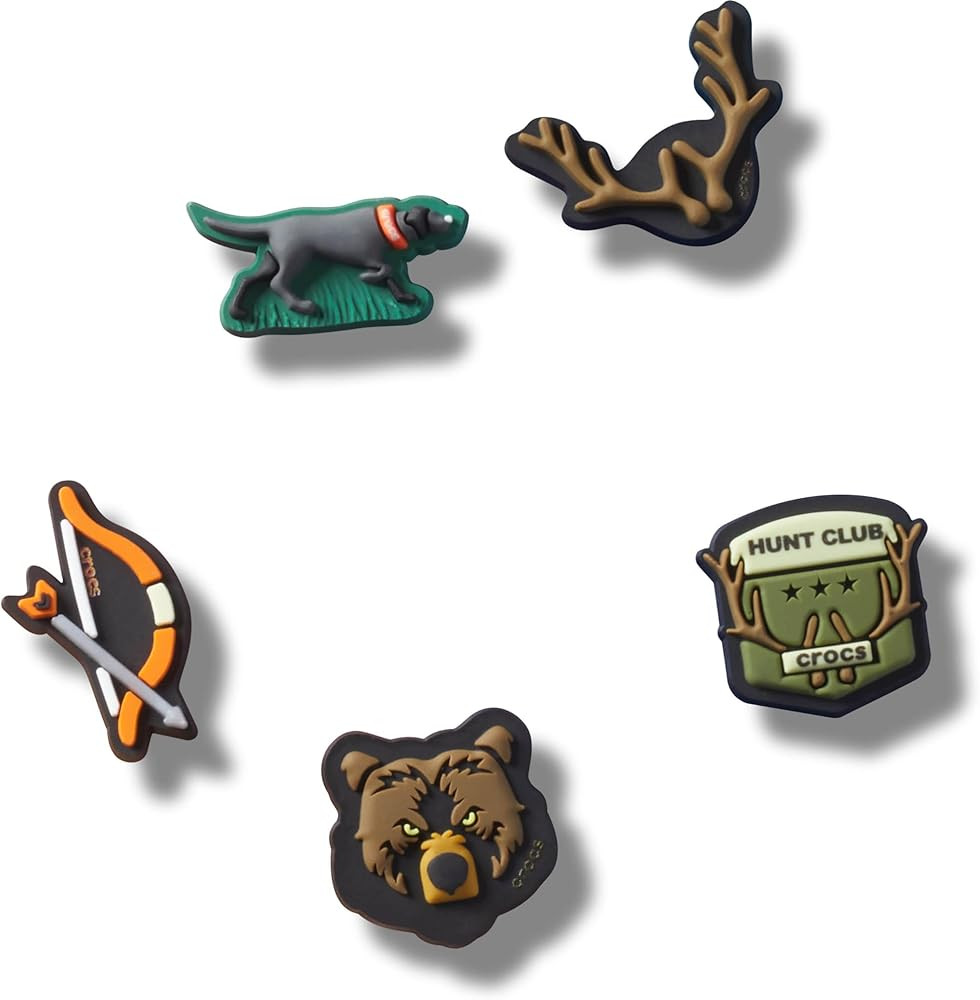 Crocs Jibbitz Hunting Season Outdoor Shoe Charms, Hunting Season Outdoor, 5-Pack | Amazon (US)