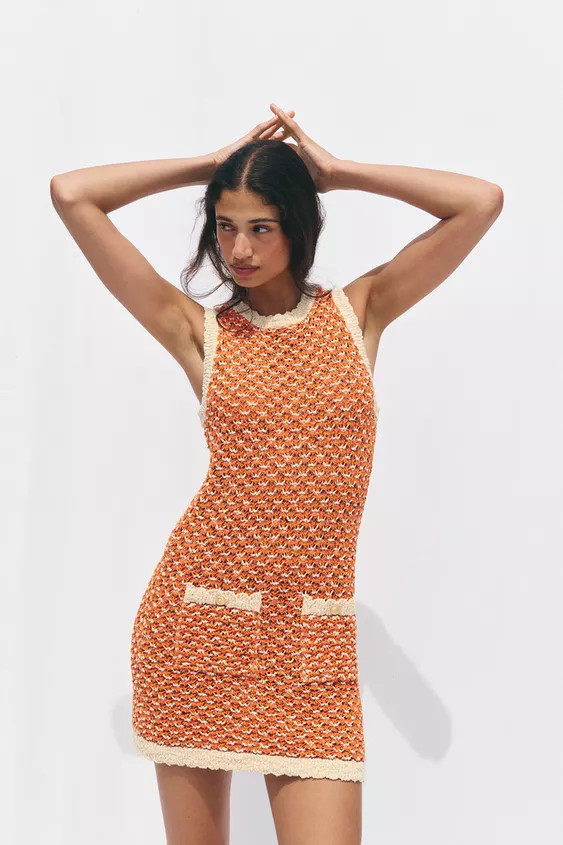 STRUCTURED KNIT MINI DRESS | Zara US
