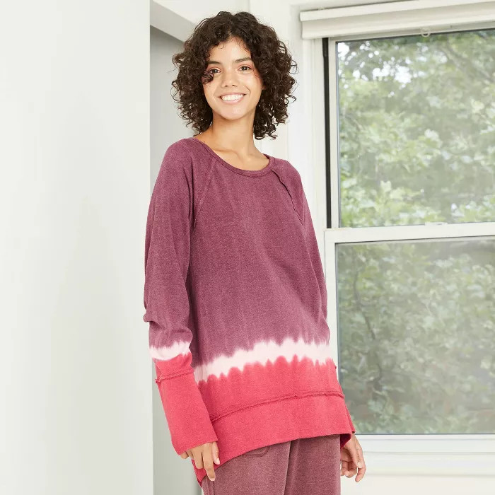 Women's Tie-Dye Sweatshirt - Knox Rose™ Wine | Target