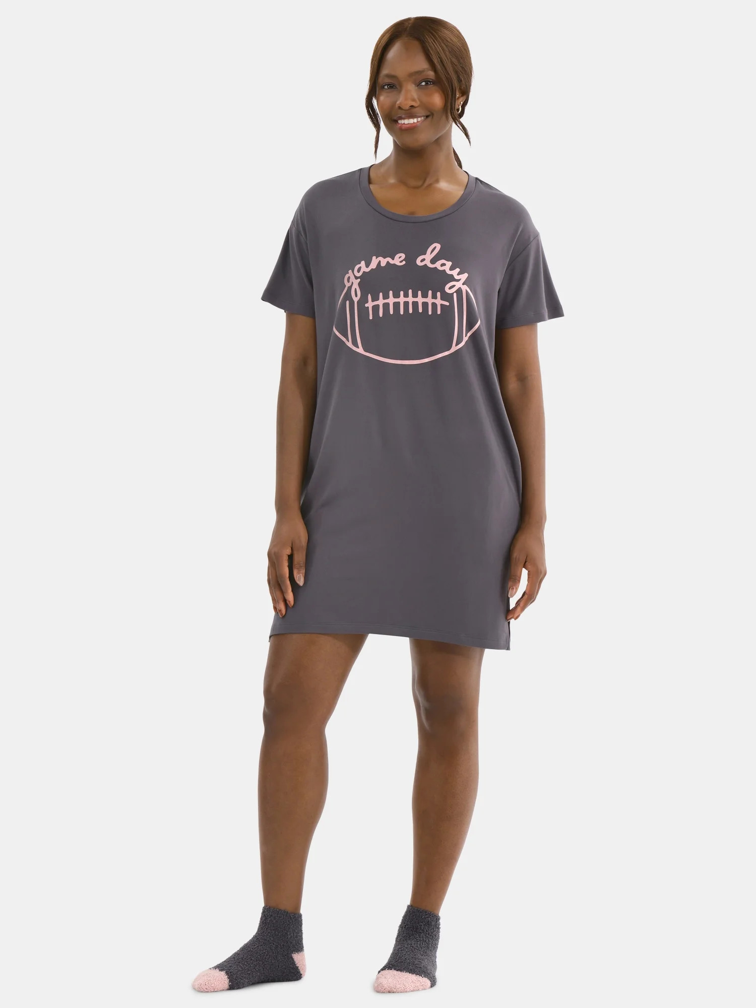 Halloween Women's Printed Sleepshirt Top and Socks Set from Way to Celebrate, 2-Piece, Sizes XS-3... | Walmart (US)