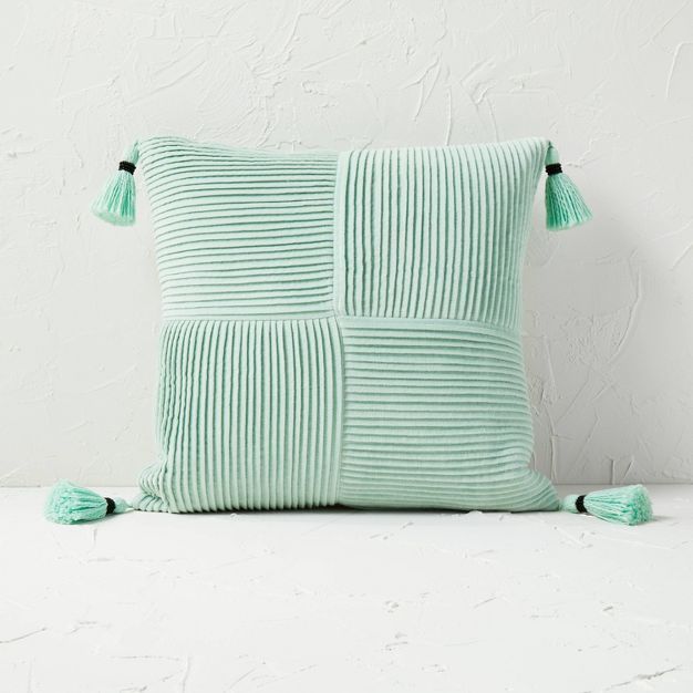 Pleated Velvet Square Throw Pillow - Opalhouse™ designed with Jungalow™ | Target