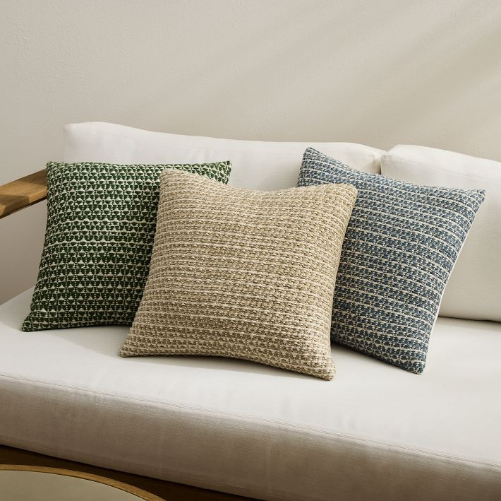 Outdoor Geo Texture Pillow | West Elm (US)