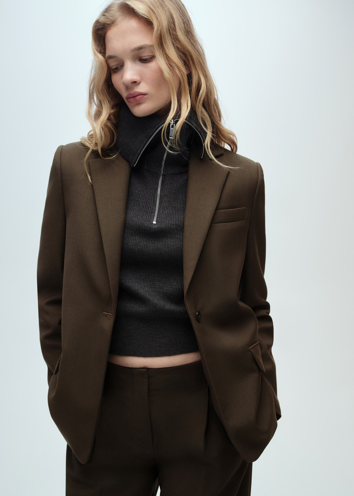 Straight-fit suit jacket - Women | MANGO United Kingdom | MANGO (UK)