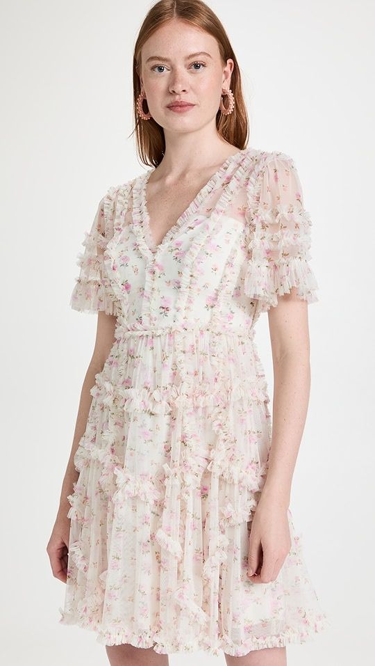 Bijou Rose Ruffle Mini Dress | Shopbop