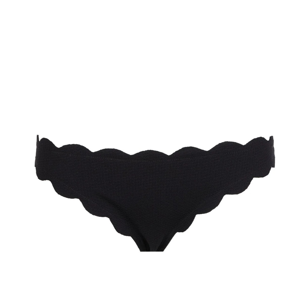 Marysia Women's Scalloped Antibes Bikini Bottom in Black/Indigo | Italian Stretch Silhoutte Bikin... | Marysia Swim