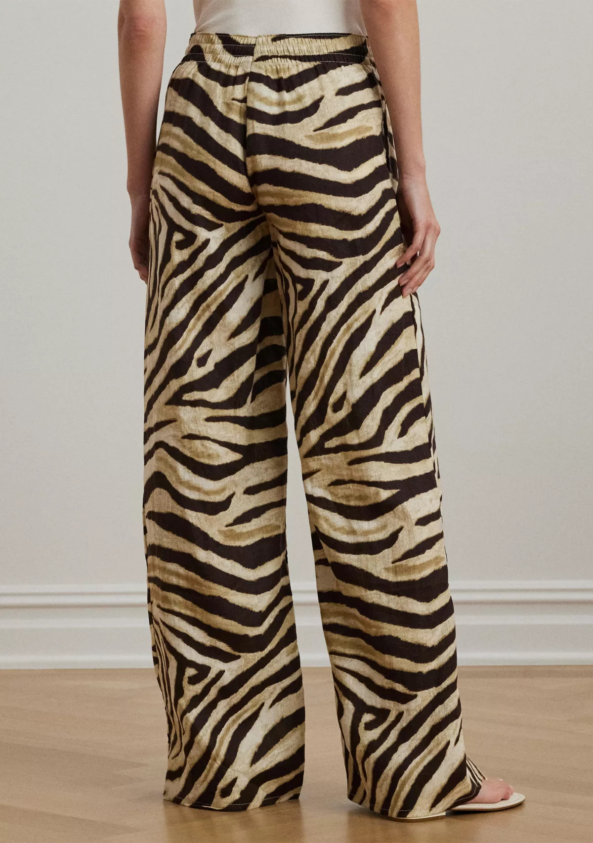 Lauren Ralph LaurenWomen's Zebra-Print Linen Wide-Leg Pants | Belk