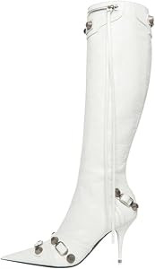 Dsevht Women's Stiletto Black Knee High Boots Sexy Pointed Toe Boot Fashion Trendy High Heel Boot... | Amazon (US)