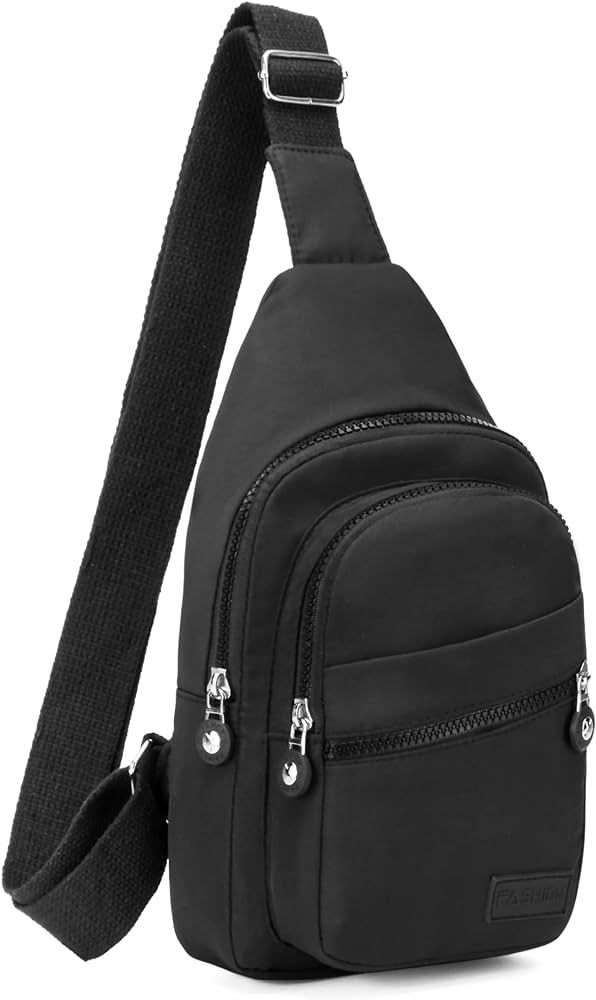 Crossbody Sling Backpack Sling Bag, Small Chest Bag Daypack Fanny Pack Cross Body Bag for Hiking ... | Amazon (US)