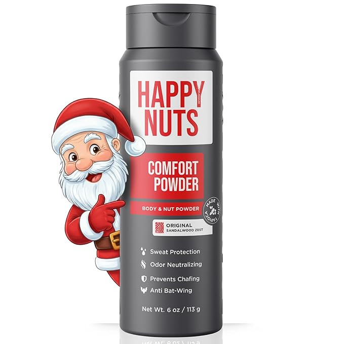 HAPPY NUTS Comfort Powder - Anti Chafing & Deodorant, Aluminum-Free, Sweat and Odor Control for J... | Amazon (US)