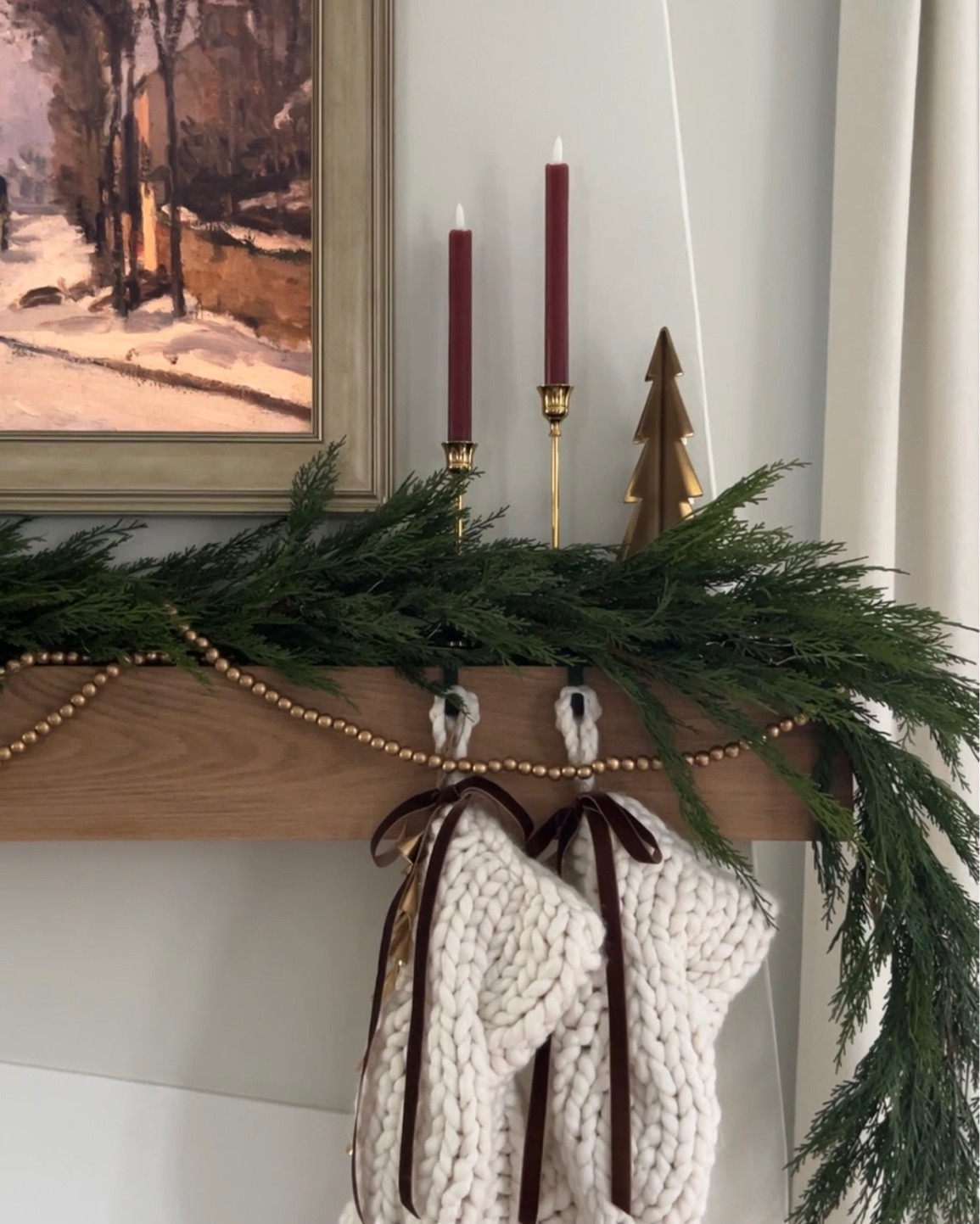 Christmas mantel decor, flameless candles 

#LTKHoliday #LTKHolidaySale #LTKhome