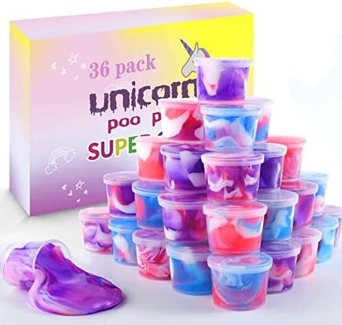36 Packs Unicorn Galaxy Slime,Galaxy Slime, Party Favor for Kids Girls & Boys, Adults, Non Sticky, S | Amazon (US)