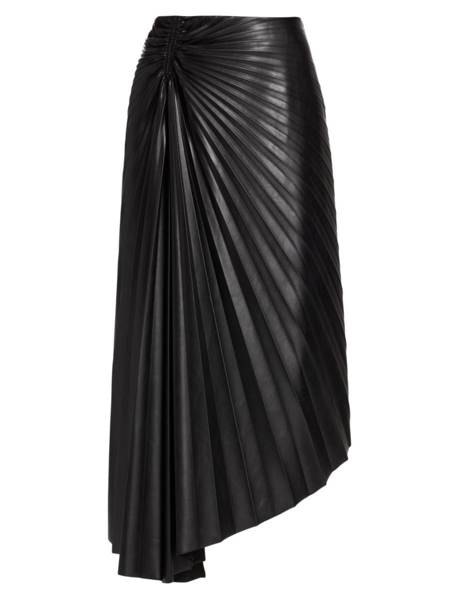 Shop A.L.C. Tracy Pleated Vegan Leather Skirt | Saks Fifth Avenue | Saks Fifth Avenue