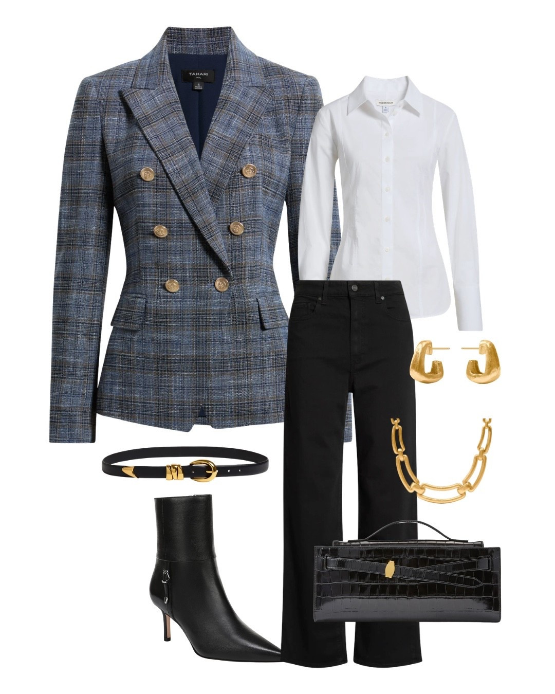 Love the plaid blazer that would look so good with black and/or blue jeans! The double breasted style with pretty gold buttons sealed the deal for us!!

#LTKootd #LTKOver40 #LTKSeasonal