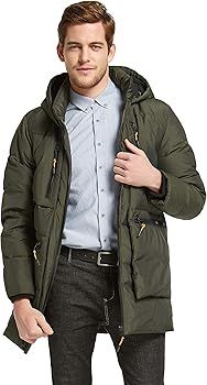 Orolay Men's Thickened Down Jacket Hooded Winter Coats with 6 Pockets | Amazon (US)