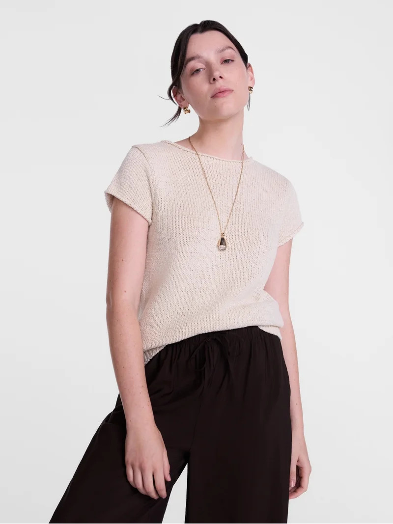 Scenario Women's Plus Short Sleeve Rollneck Pullover Sweater, Sizes 1X-4X | Walmart (US)