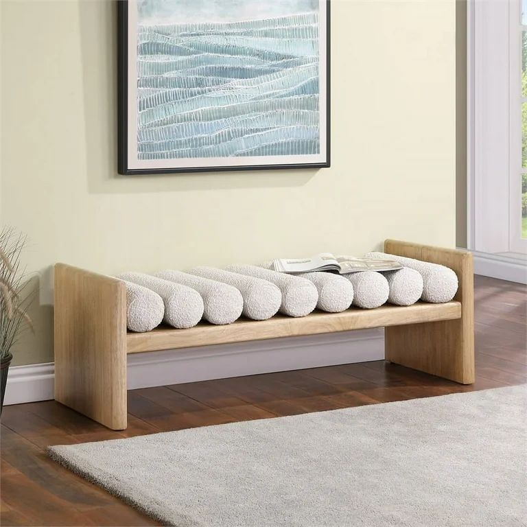 Meridian Furniture Waverly Cream Bench | Walmart (US)
