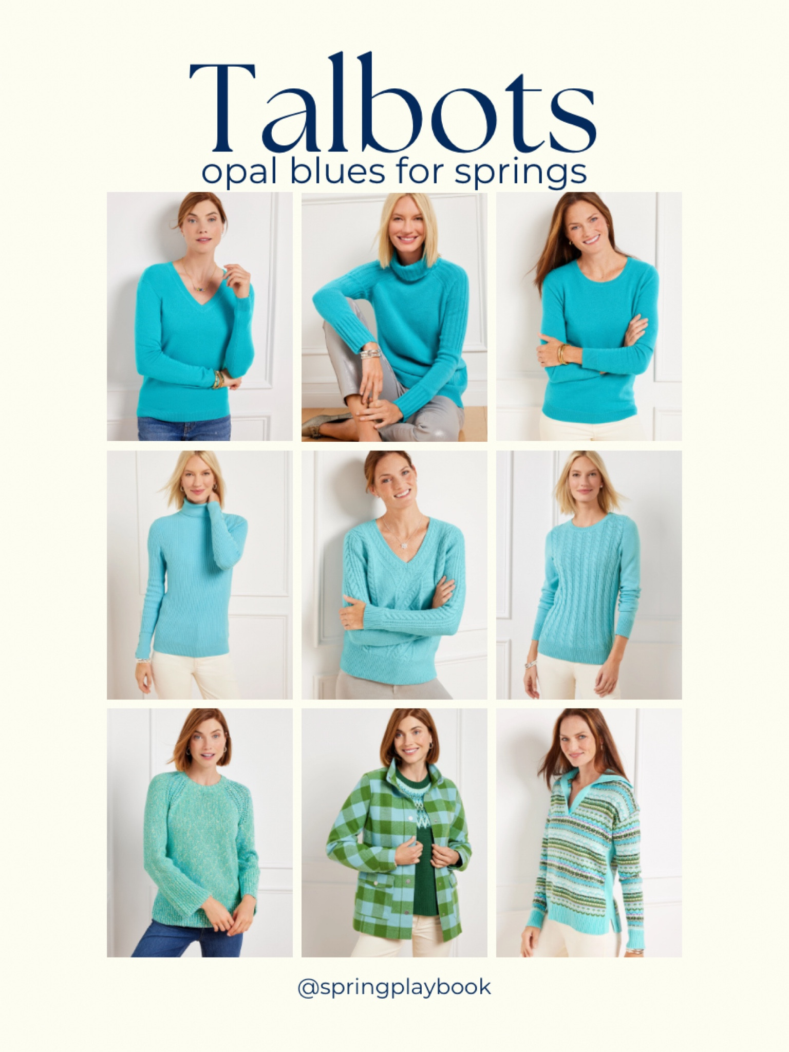 I need more of this aqua, turquoise, aquamarine family in my wardrobe! Talbots so aptly named it Opal!

These are going to work for a variety of Springs (and Light Summer)

Top - All Springs
Middle - Light Spring/Summer
Bottom (L) Light Flow (M) all (R) all

Check out the additional products tagged for more!

#createdcolorful #createdcolorfulspring #hocspring #tcispring #pcaspring #lightspring #warmspring #truespring #brightspring #clearspring #paintboxspring #bluespring

#LTKMidsize #LTKPlusSize #LTKSeasonal
