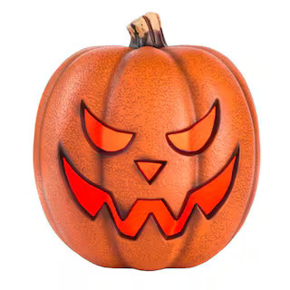 10 in. Halloween Classics Plug-in LED Spooky Jack-O-Lantern | The Home Depot